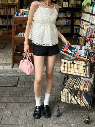 High-waisted shorts