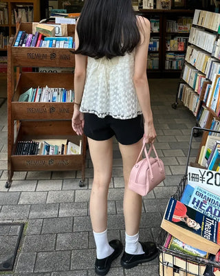 High-waisted shorts