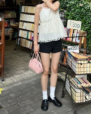 High-waisted shorts