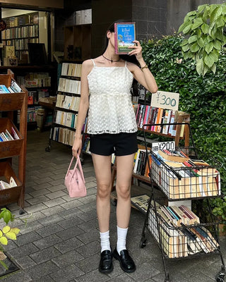 High-waisted shorts
