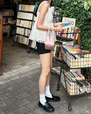 High-waisted shorts