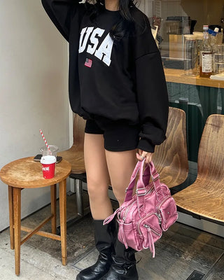 USA Patch Over Sweatshirt