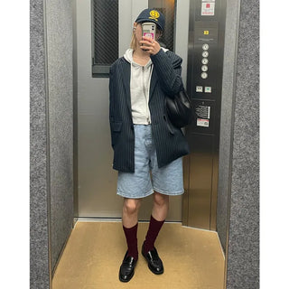 Denim shorts