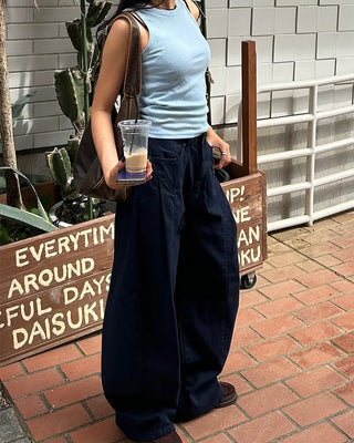 Rayon Blend Ribbed Tank Top