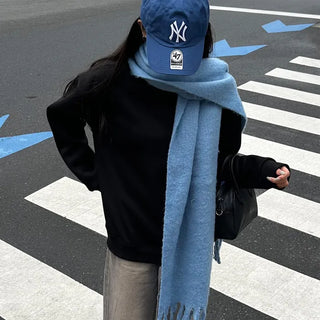 Brushed slit sweatshirt