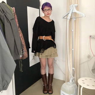 Black round glasses