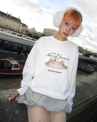 [1st Re-release] (ORIGINAL) Sweet Cake Brushed Fleece Sweatshirt