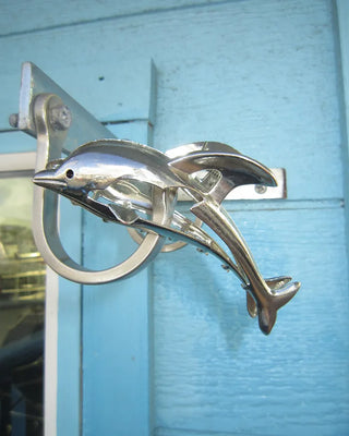 Silver dolphin hair clip