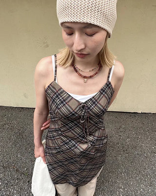 Brown bead necklace