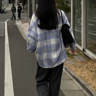 Oversized Check Shirt Jacket