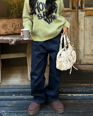 (Unisex) Low-Waist Cotton Pants