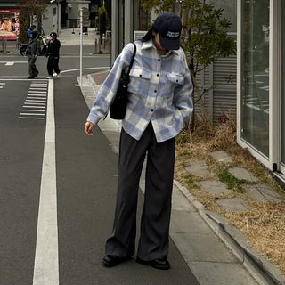 Oversized Check Shirt Jacket