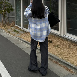 Oversized Check Shirt Jacket