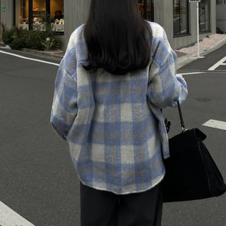 Oversized Check Shirt Jacket