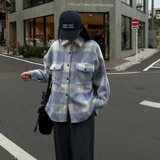 Oversized Check Shirt Jacket