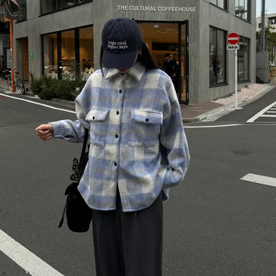 Oversized Check Shirt Jacket
