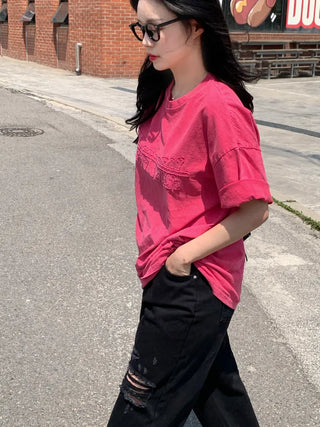 [Unisex] Pigment Stitch Oversized Short-Sleeve T-Shirt (4 colors)