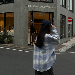 Oversized Check Shirt Jacket