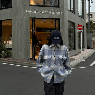 Oversized Check Shirt Jacket