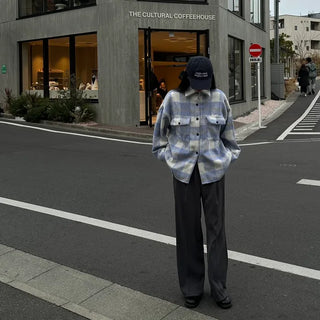 Oversized Check Shirt Jacket