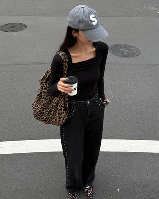 Patterned shoulder bag