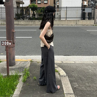 String Shirring Sleeveless Blouse