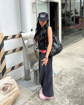 Lettering Stitch Straight Cap