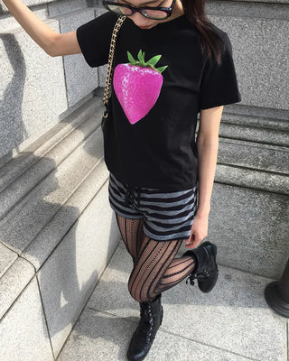 [1st Re-release] (ORIGINAL) Strawberry Lettering Slim T-Shirt