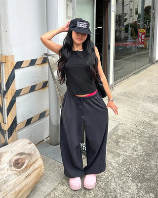 Lettering Stitch Straight Cap