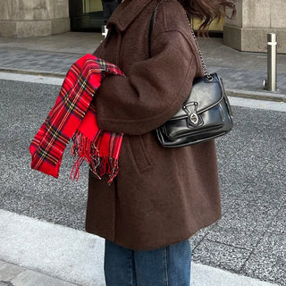 Holiday check scarf