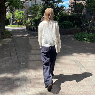 Linen V-neck cardigan