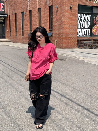 [Unisex] Pigment Stitch Oversized Short-Sleeve T-Shirt (4 colors)