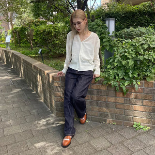 Linen V-neck cardigan