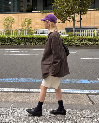 (Unisex) Herringbone Dart Line Single Jacket