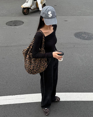 Square Shirring Bolero Style T-Shirt