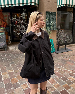 (Unisex) Corduroy Collar Jacket
