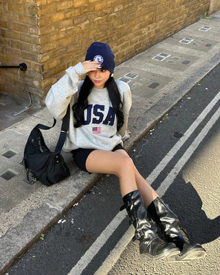 USA Patch Over Sweatshirt
