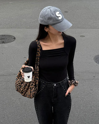 Patterned shoulder bag