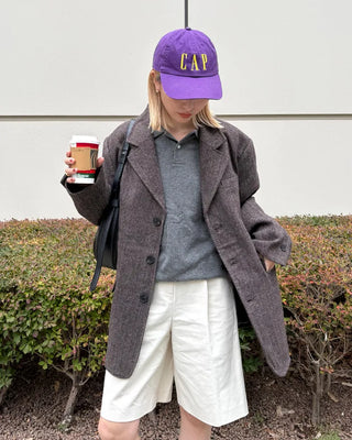(Unisex) Herringbone Dart Line Single Jacket