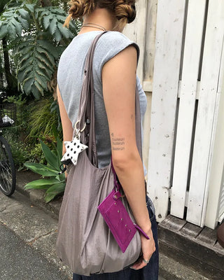 Eyelet Round Nylon Bag