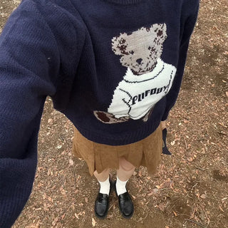 Bear Round Knit