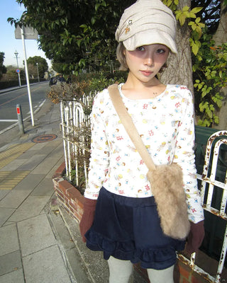 Baby Jewel Neck Cropped Fleece-Lined Cut and Sew Top