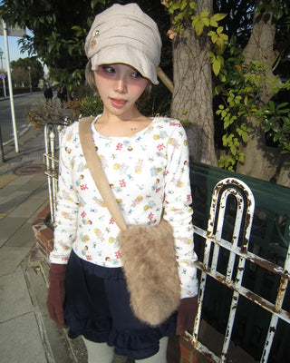 Baby Jewel Neck Cropped Fleece-Lined Cut and Sew Top