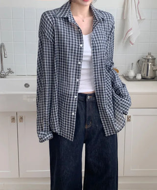 Oversized check shirt