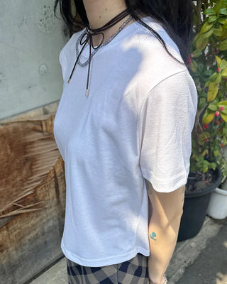 Basic semi-cropped T-shirt