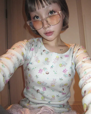 Baby Jewel Neck Cropped Fleece-Lined Cut and Sew Top
