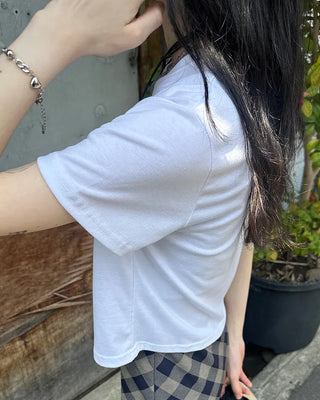 Basic semi-cropped T-shirt