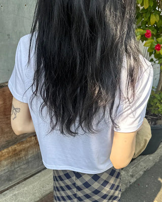 Basic semi-cropped T-shirt