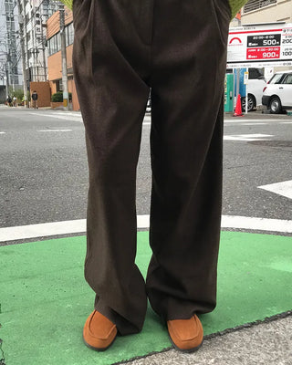 Suede square loafers