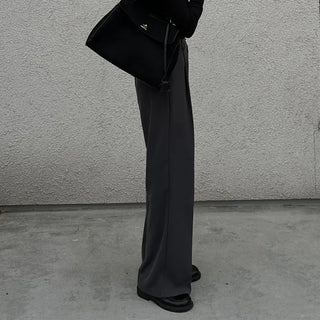 One-pintuck wide slacks